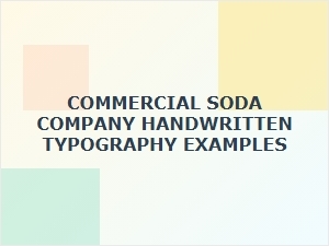 Handwritten Typography in Soda Commercial Branding